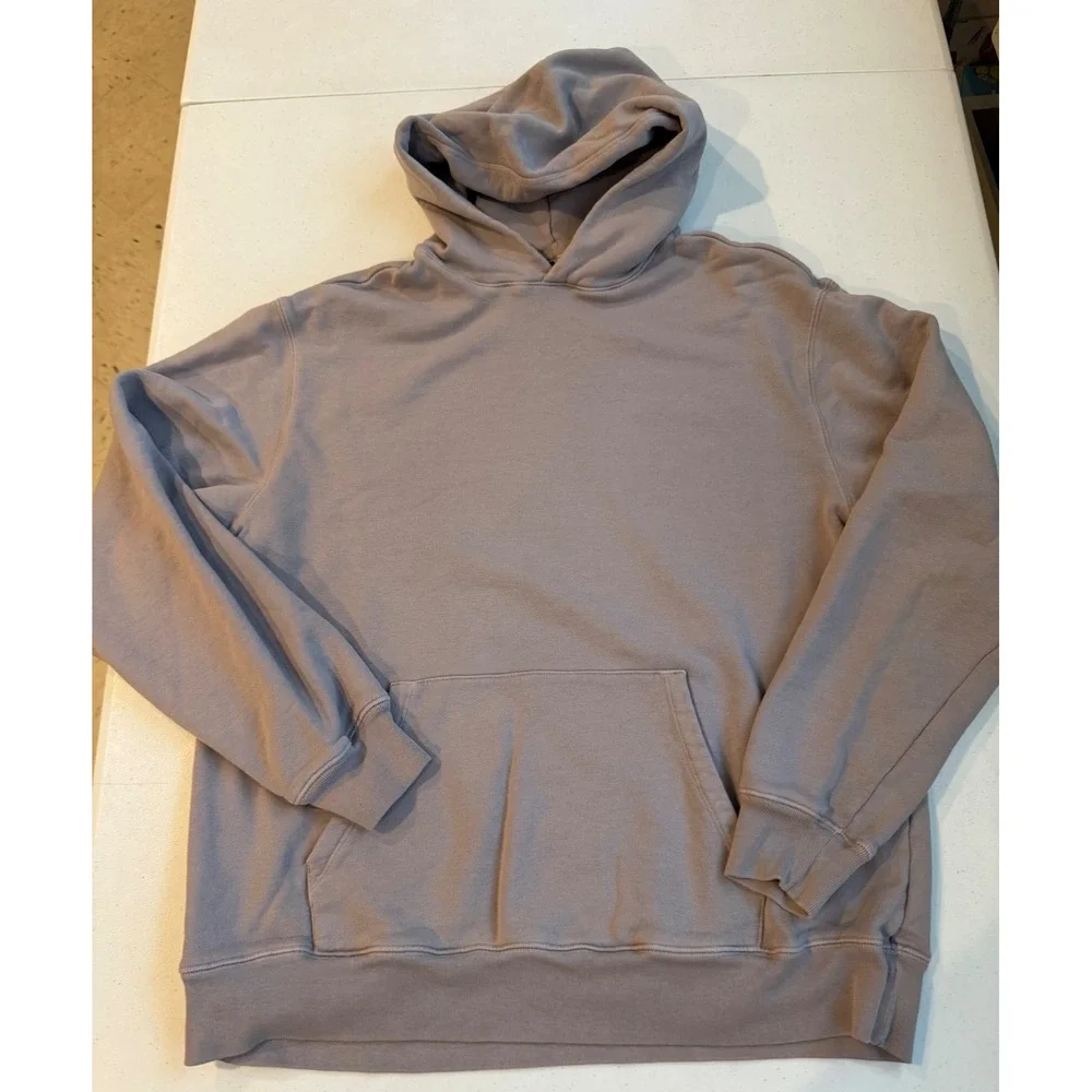 Skims French Terry Hoodie XS Muted Lavender Purple Cotton Pullover Pocket